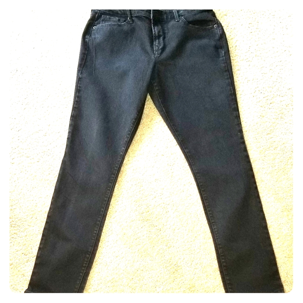 Old Navy Jeans Women's Size 6 Black Curly Skinny Profile Denims